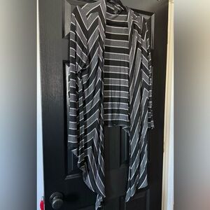 White House Black Market Monochrome Striped Sweater